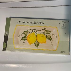 15” rectangle glass plate